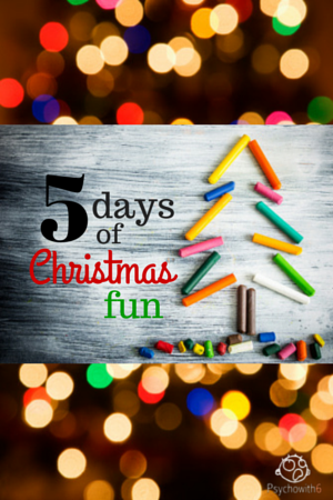 5 Days of Christmas Fun. Easy fun Christmas games, writing activities, crafts, books, and movies for your kids with supply list.