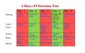 5 Days of Christmas fun plan and supply list. Enter the cash giveaway, too!