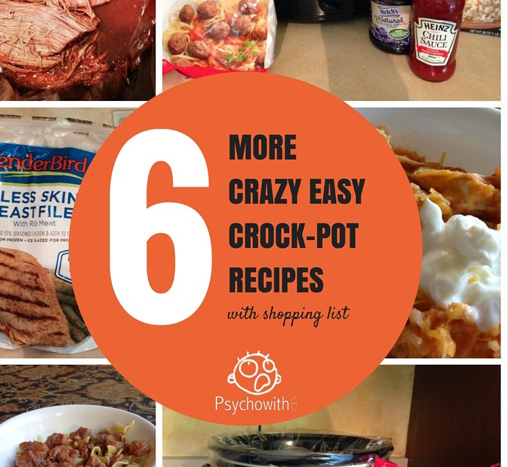 6 More Crazy Easy Crock-pot Recipes With Shopping List