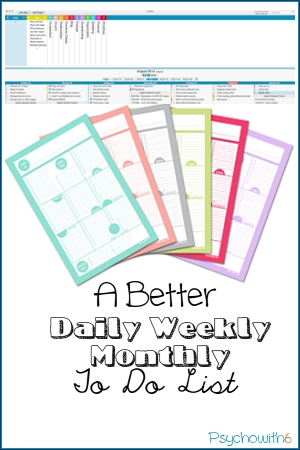 A Better Daily Weekly Monthly To Do List. Free printable from JanaLaurene.com or Mac app