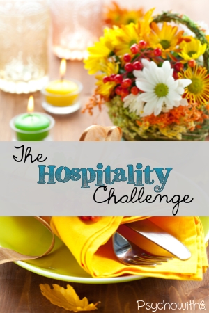 The hospitality challenge: easy ideas for practicing hospitality and teaching it to your children.