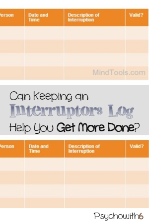 Can an Interrupters Log Help You Get More Done?