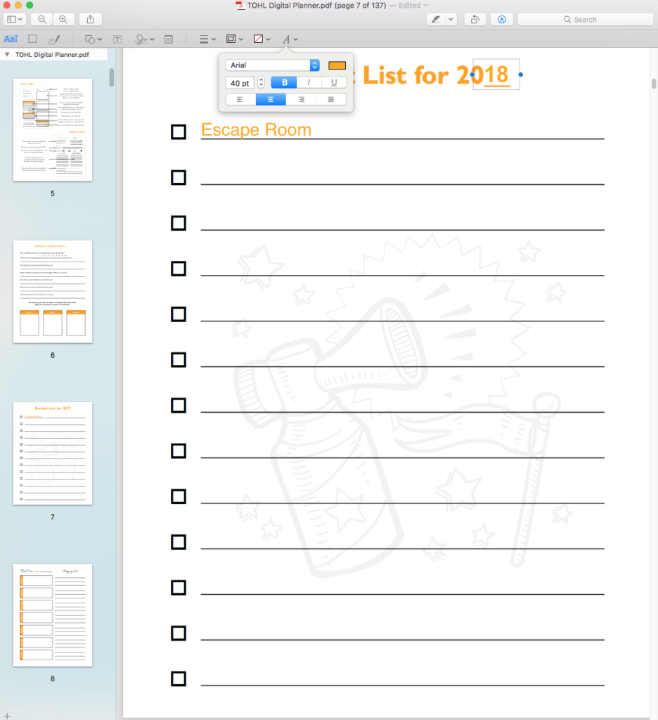 how to organize your life pdf