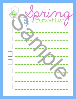 Spring Bucket List Sample