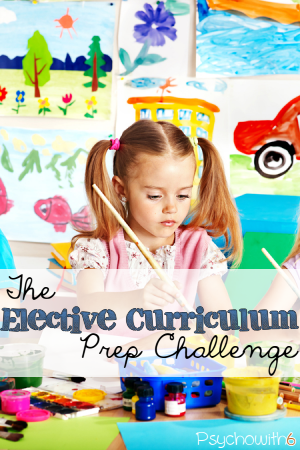 The elective curriculum challenge. Get your art, music, home ec, and other subjects organized for school this week!