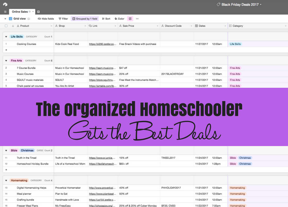 The Organized Homeschooler Gets the Deals