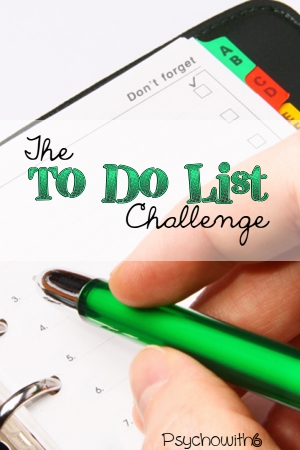 get organized, to do list, weekly challenge